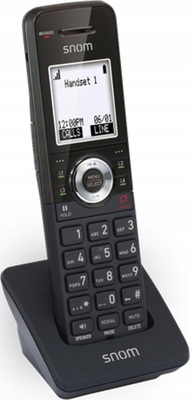 Telefon zyre DECT Snom M10 Office, Caller ID, me kufje, i zi
