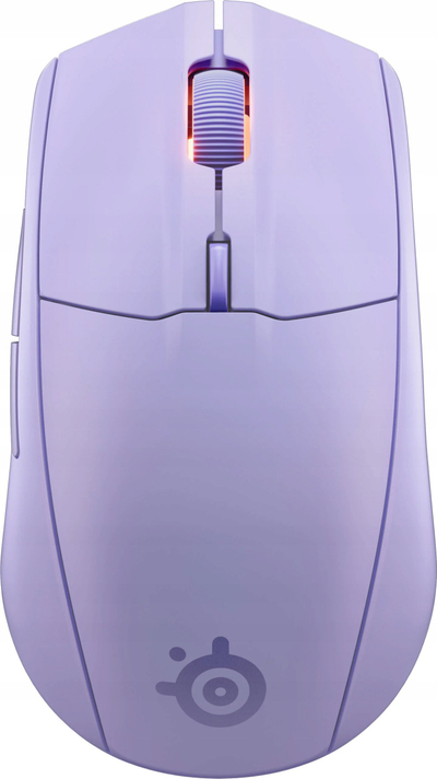 Безжичен глушец SteelSeries Rival 3 Gen 2, TrueMove Air 18K, Bluetooth 2.4GHz, лаванда