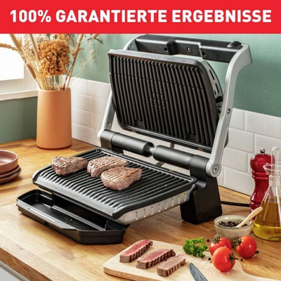 Grill kontakti Tefal OptiGrill+ XL GC7248, sipërfaqe e madhe XL, programe automatike, i zi