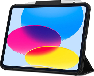 Mbulesë tableti Spigen Ultra Hybrid Pro për iPad 10.9" Gjenerata 10, mbajtës për Apple Pencil, transparente, e zezë