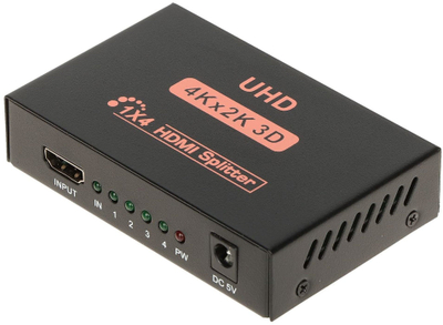 Ndarës HDMI Rozganik HDMI SP 1/4 V1, 1 në 4, Full HD, i zi