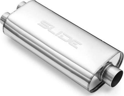 Silencer qendror SLIDE 304SS, 51mm, 550mm, ngjyrë argjendi