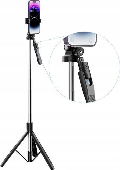 Selfie stick XO SS15, tripod, Bluetooth, 180cm, i zi