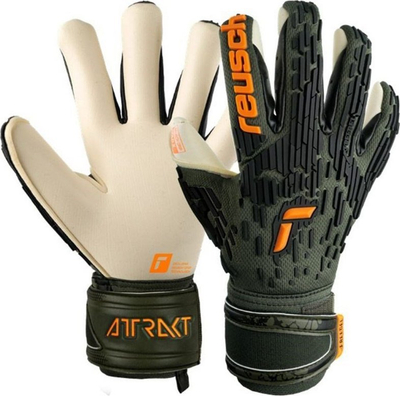 Doreza portieri Reusch Attrakt Freegel Gold X, latex Gold X, kapje shumë e fortë, jeshile me portokalli