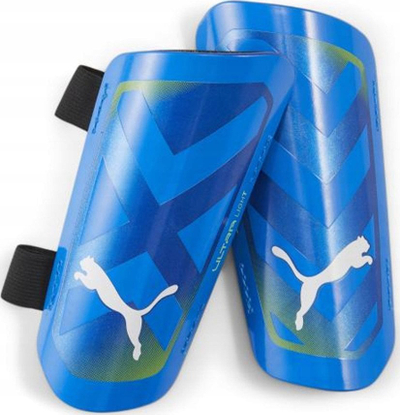Mbrojtëse futbolli Puma Ultra Light Strap M 30875 06, të lehta, me rripa Velcro, të bardha