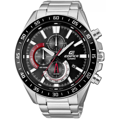 Рачен часовник Casio Edifice EFV-620D-1A4VUEF, хронограф, не’рѓосувачки челик, сребрено-црн