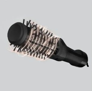 Furçë rrotulluese flokësh Rowenta Brush Activ UB9520F0, 2 shpejtësi, ajër i nxehtë dhe i ftohtë, e zezë