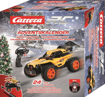 Kalendar Aventi Carrera RC Xmas Calendar Offroad, veturë me telekomandë 2.4 GHz, shkallë 1:18, shumëngjyrësh