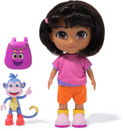 Set lodrash Nickelodeon Dora the Explorer Best Friends Dora and Boots, kukull 6", figurë Boots, për fëmijë 3+