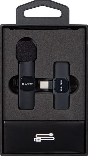 Mikrofon pa tela BLOW, për smartphone USB C, 20m, i zi