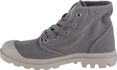 Çizme Palladium Pampa Hi për goca, kanavacë pambuku, shollë gome, gri flanel