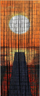 Perde dere prej bambuje Bamboo Sunset, 90x200 cm, për zbukurim, shumëngjyrëshe