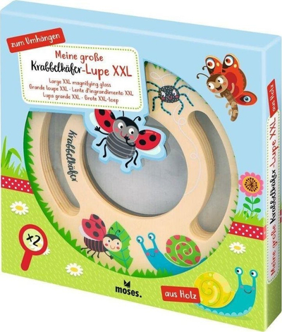 Lupë druri për kalamoj Moses Crawling Beetle XXL, 18 cm, zmadhim 2x, natyrale