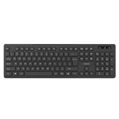 Беспроводна тастатура Savio KB-02, USB 2.4GHz, со нумеричка тастатура, црна
