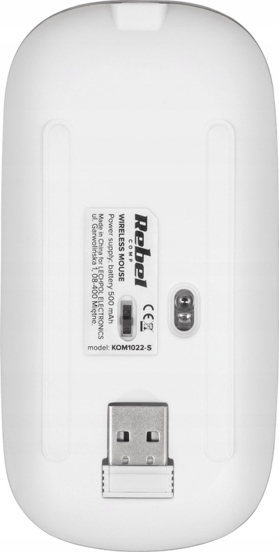 Безжичен глушец Rebel WM210, 1600 DPI, USB C, сребрен