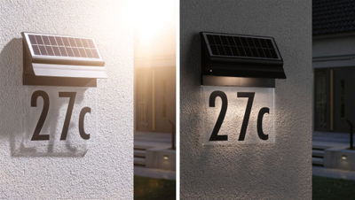 Dritë solare për numër shtëpie Paulmann Neda, LED, IP44, e zezë