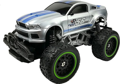 Makina me pult Lean Sport R/C Car High Wheels, shkalla 1:24, 2.4GHz, argjendtë