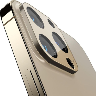 Mbrojtës lente Spigen Glas.tR Optik për iPhone 13 Pro dhe 13 Pro Max, xham i temperu, Gold