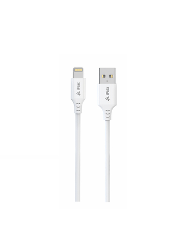 Kabllo iPEAX TPU USB-A / Lightning, 1M, USB 2.0, e bardhë