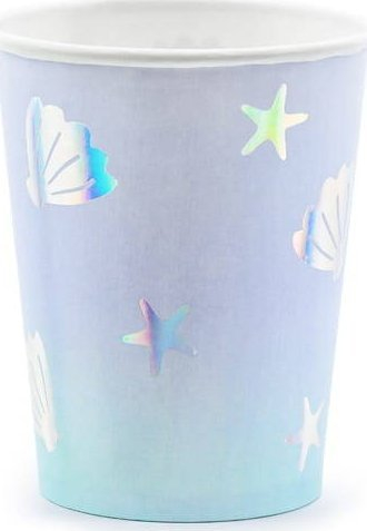 Gotat letre Narwhal, 220ml, set 6 copë, shumëngjyrëshe