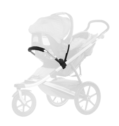 Adaptor karroce për ulëse makine Thule Infant, metalik, me jastëkime, i zi