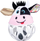 Lodër top me zile Balibazoo Cow Ball, për foshnje 0+, shumëngjyrësh