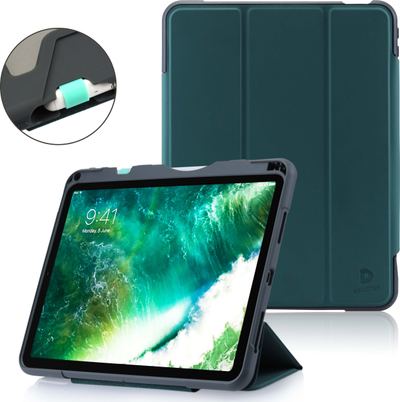 Këllëf i fortë DEQSTER RQ1 për iPad 10.9" 11", me vend për stilolaps, ngjyrë jeshile Forest