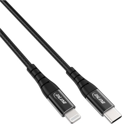 Kabllo USB InLine USB C në Lightning, 1 m, i zi