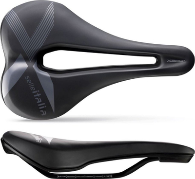 Седло за велосипед Selle Italia X-Bow Superflow, планински велосипед, со Superflow, црно