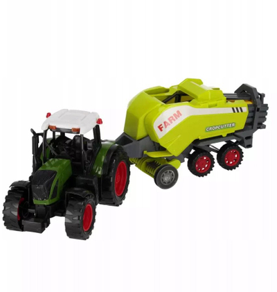 Set lodër traktor me presë MEGA CREATIVE, mekanizëm tërheqje, 22x14x13cm, jeshile e kuqe