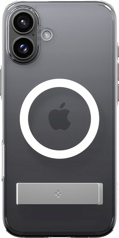 Mbrojtëse telefoni Spigen Slim Armor Essential S MagFit për iPhone 16, MagSafe, me këmbëz, transparente