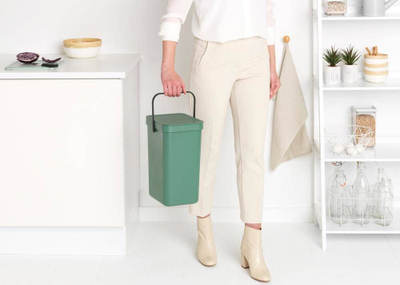Kosh plehrash Brabantia Sort&amp;Go 12L, për riciklim, jeshil