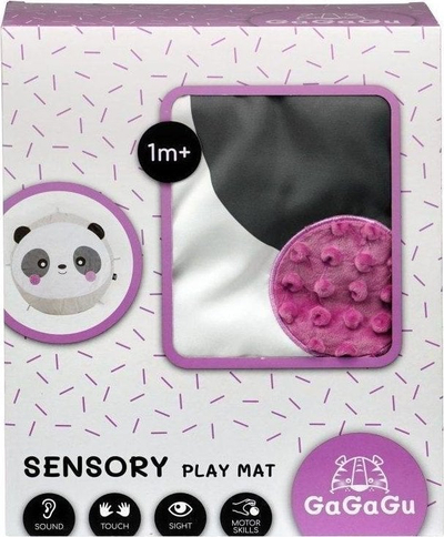 Tapet loje sensorial TM Toys Panda, 90cm, me tekstura dhe tinguj, shumëngjyrësh
