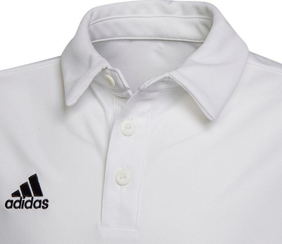 Bluzë polo për kalama adidas Entrada 22 Jr HC5059, AeroReady, 100% poliester i ricikluar, e bardhë