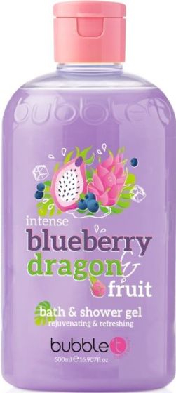 Xhel për dush Bubble T, Blueberry & Dragon Fruit, 500 ml