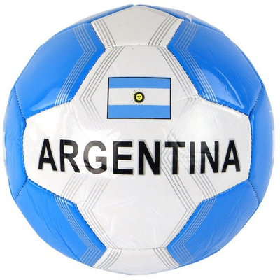 Top futbolli Argentina Colorful, madhësia 5, dizajn bardhë e kaltër