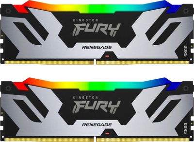 Memorie Kingston Fury Renegade RGB, 48GB, 8400MHz, e zezë/argjendtë