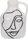 Vazo dekorative Beliani AGRINION, stoneware, 19 cm, e bardhë