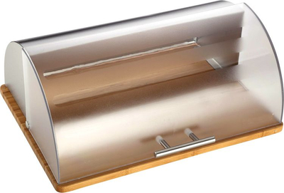 Kuti buke KingHoff KH-3210, bambu dhe çelik inox, me dërrasë prerëse, e bardhë