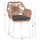 Kolltuk jashtme Topin 58x60x83Hcm (HM6048.01), bardhë/ kaftë/ gri