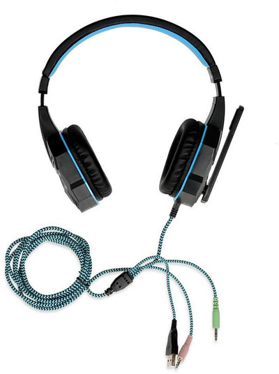 Слушалки I-BOX X8, 3.5mm, 20000Hz, 2.2m, сина
