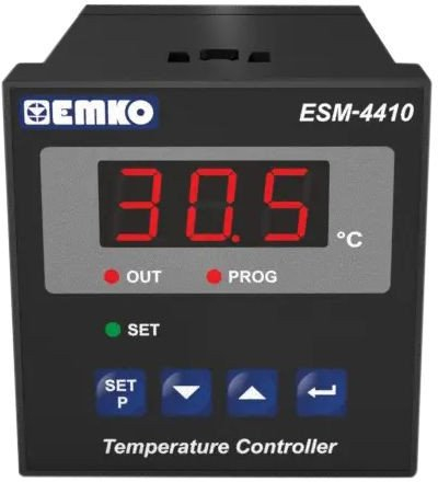 Kontrollues temperature Emko ESM-4410, 0-999°C, dalje rele 7A, i zi