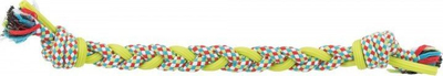 Lodër litar për qen Trixie Rope, pambuk dhe TPR, 50 cm, shumëngjyrëshe