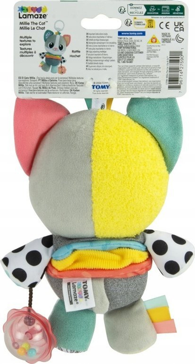 Lodër zhvillimi Lamaze Millie the Cat, për bebe, shumëngjyrëshe