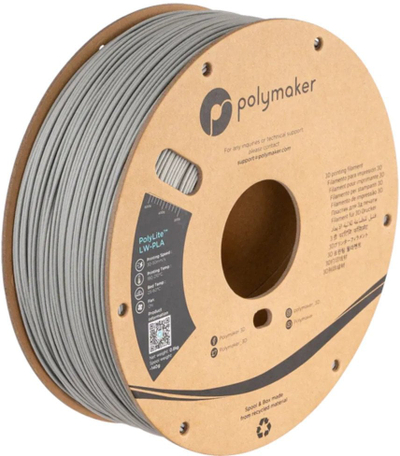 Филамент 3D Polymaker PolyLite LW PLA Matte, 1.75 mm, 800 g, сива