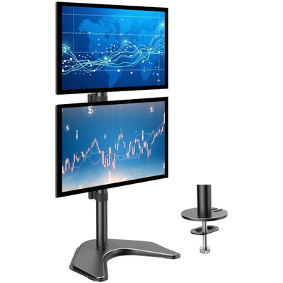 Mbajtëse tavoline për dy monitorë Techly, 13-27", 20kg, e zezë