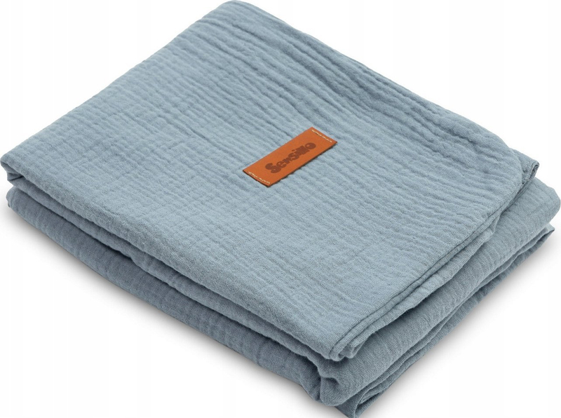 Batanije muslini BabySteps Muslin Blanket Jeans, 75x100 cm, 100% pambuk, blu jeans