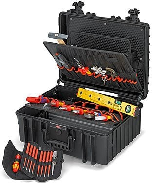 Valixhe mjetesh Knipex Robust34 Electric 00 21 36, 26 pjesë, 419mm, e zezë
