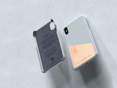 Këllëf telefoni Nordic Elements Original Hel, për iPhone Xs Max, dru panje, gri e hapur