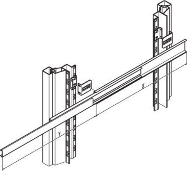 Kiti i montimit Schroff Telescopes Slim, për udhëzues teleskopikë 1U, për kabinet rack